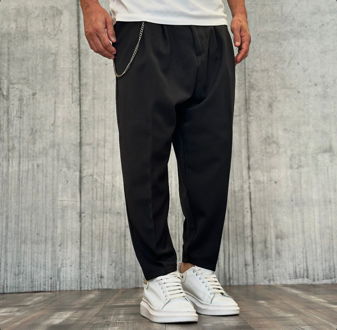 PANTALONE CON ELASTICO  - NEW JOB BRAND - ART. DOKY - COL. NERO