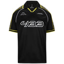 T-SHIRT 222 BANDA ROMBAT 433 - KAPPA - ART. 322F8DW - COL. Black-white-yellow blazing