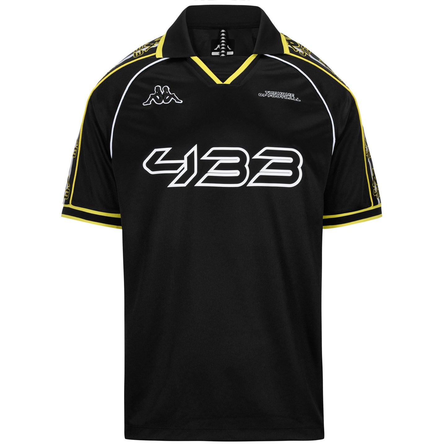 T-SHIRT 222 BANDA ROMBAT 433 - KAPPA - ART. 322F8DW - COL. Black-white-yellow blazing