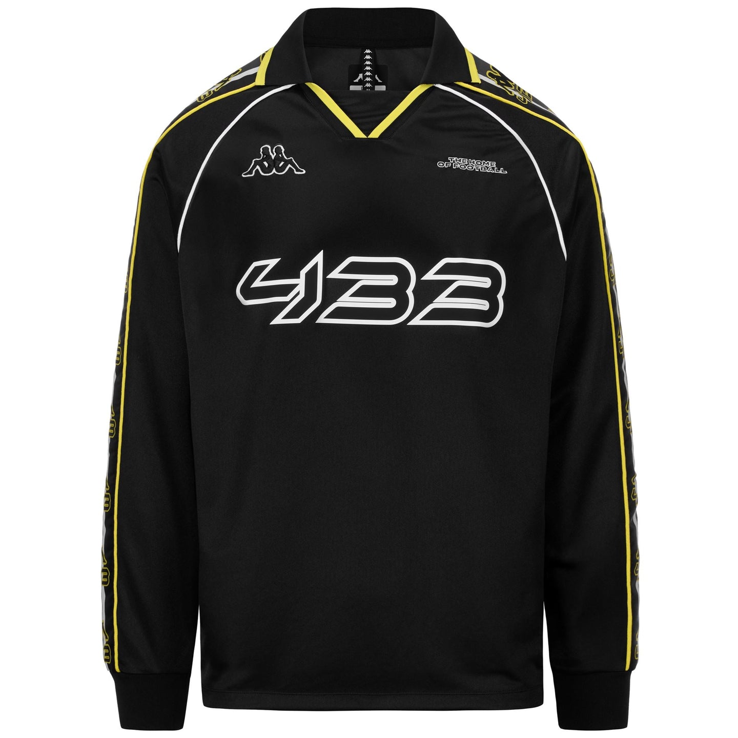 T-SHIRT 222 BANDA ROMBAT 433 - KAPPA - ART. 352616W - COL. Black-white-yellow blazing