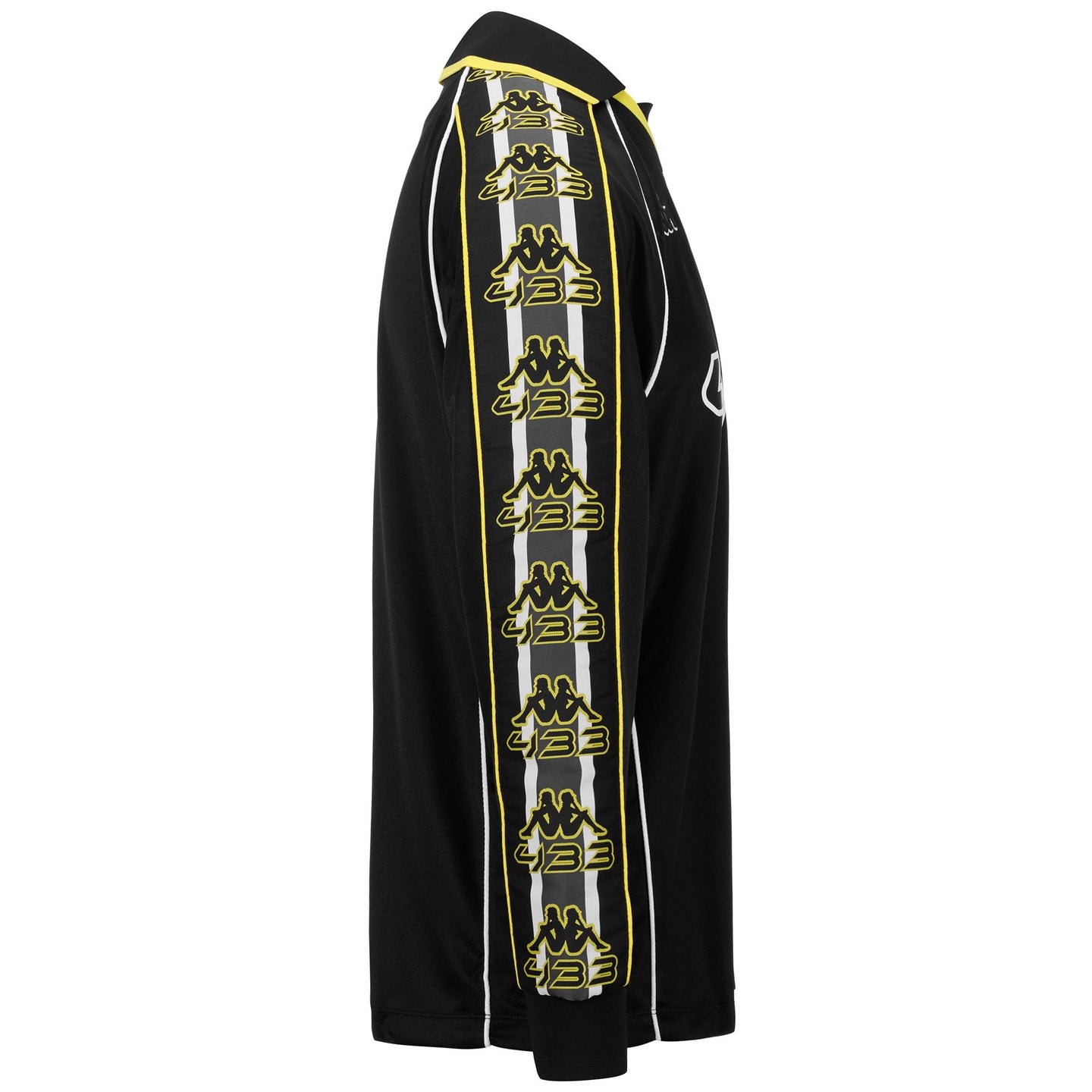 T-SHIRT 222 BANDA ROMBAT 433 - KAPPA - ART. 352616W - COL. Black-white-yellow blazing