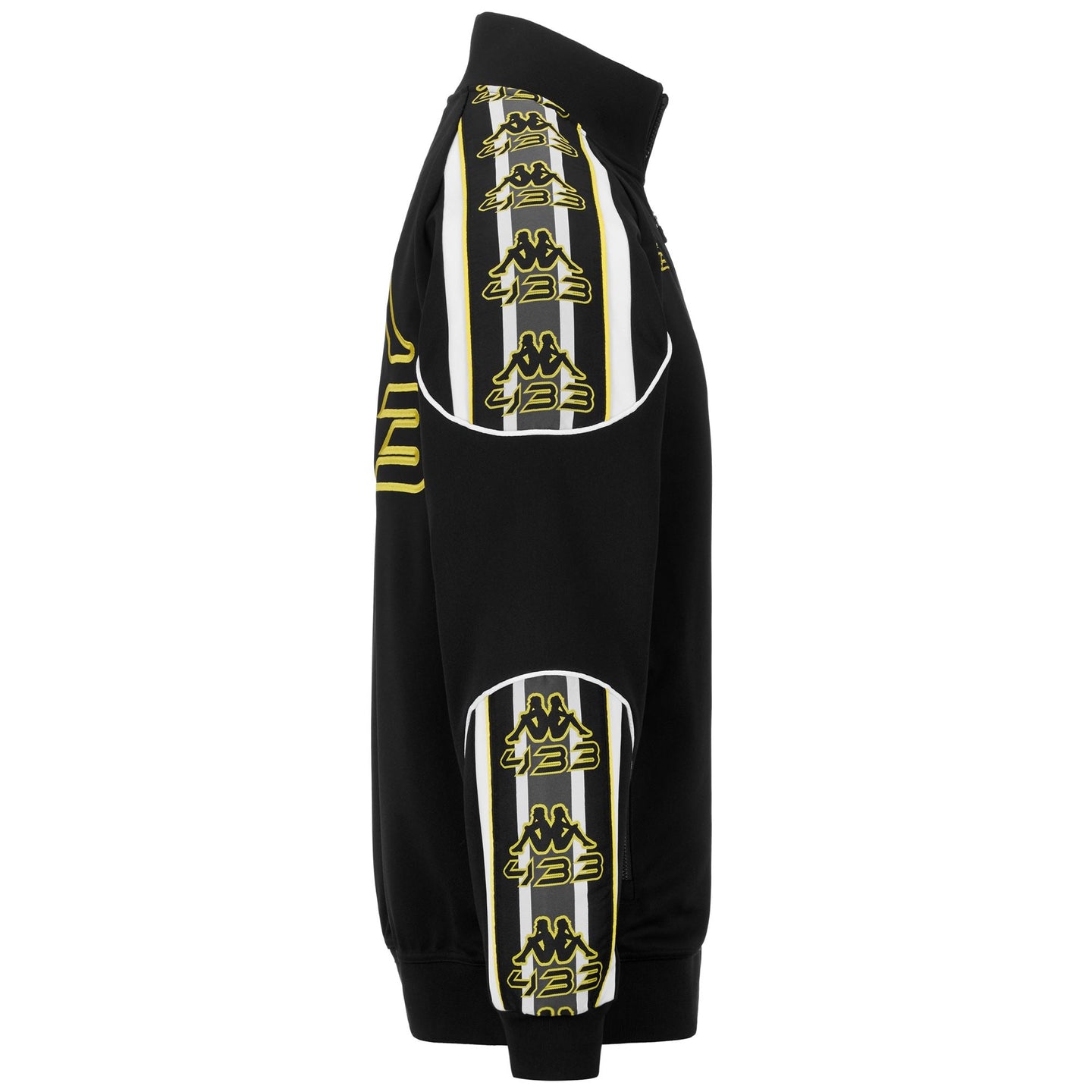 FELPA 222 BANDA SAACHIS 433 - KAPPA - ART. 361X4IW - COL. Black-white-yellow blazing