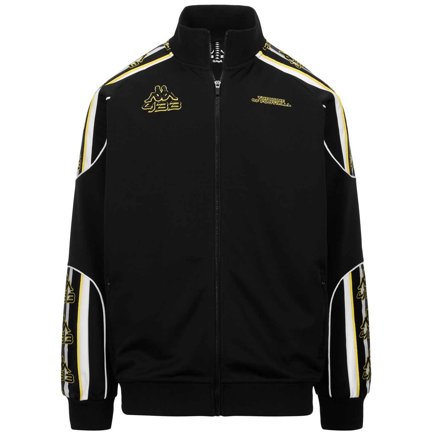 FELPA 222 BANDA SAACHIS 433 - KAPPA - ART. 361X4IW - COL. Black-white-yellow blazing